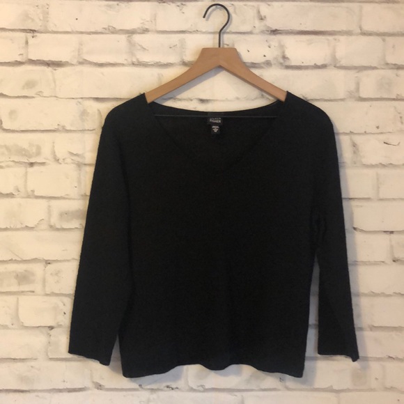 Eileen Fisher Tops - Eileen Fisher black italian yarn top